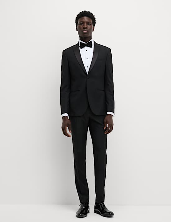 Skinny Fit Stretch Tuxedo Trousers