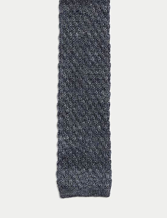 Corbata de punto de lino