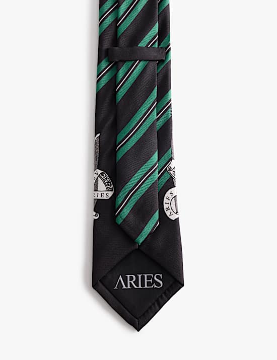 Striped Jacquard Pure Silk Tie