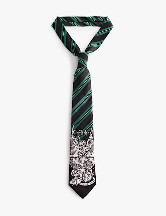 Striped Jacquard Pure Silk Tie