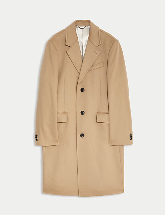Italian Wool & Cashmere Blend Revere Coat
