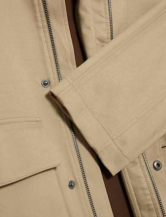 Κοντή καπαρντίνα από 100% βαμβάκι