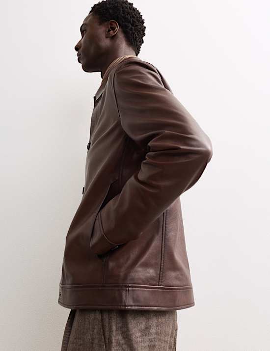Leather Harrington Jacket