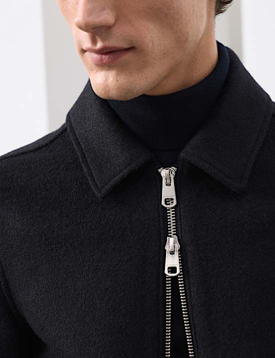 Bomberjacke mit hohem Wollanteil