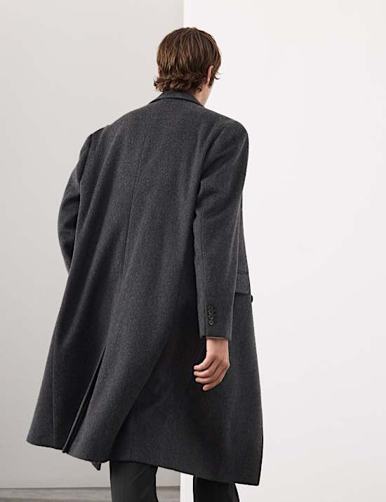Wool Blend Long Haired Revere Coat