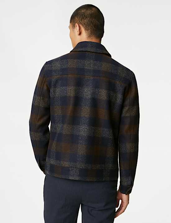 Checked Button-through Jacket