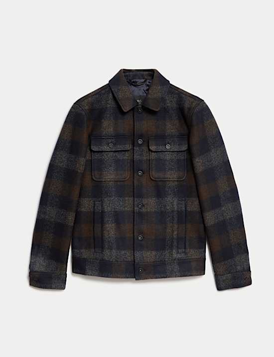 Checked Button-through Jacket
