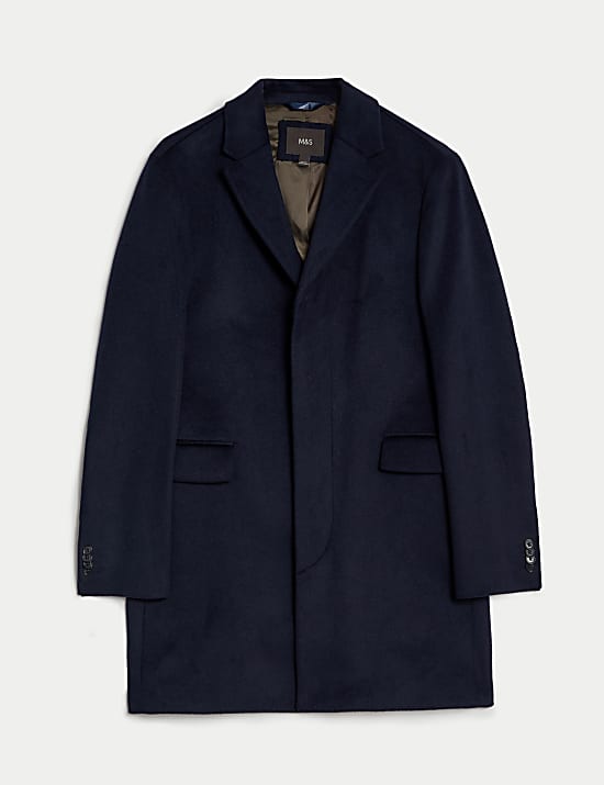 Wool Blend Revere Coat