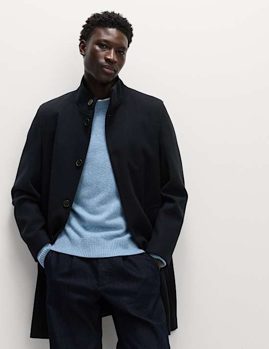 Funnel Neck Overcoat