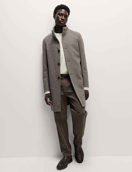 Funnel Neck Overcoat