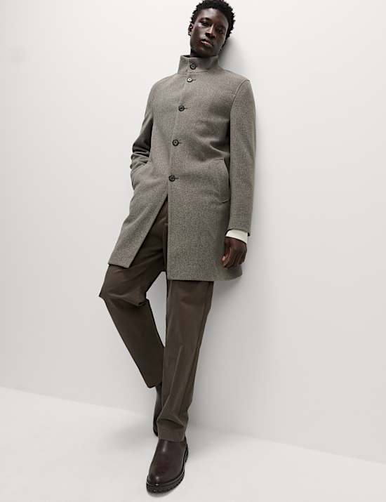 Funnel Neck Overcoat