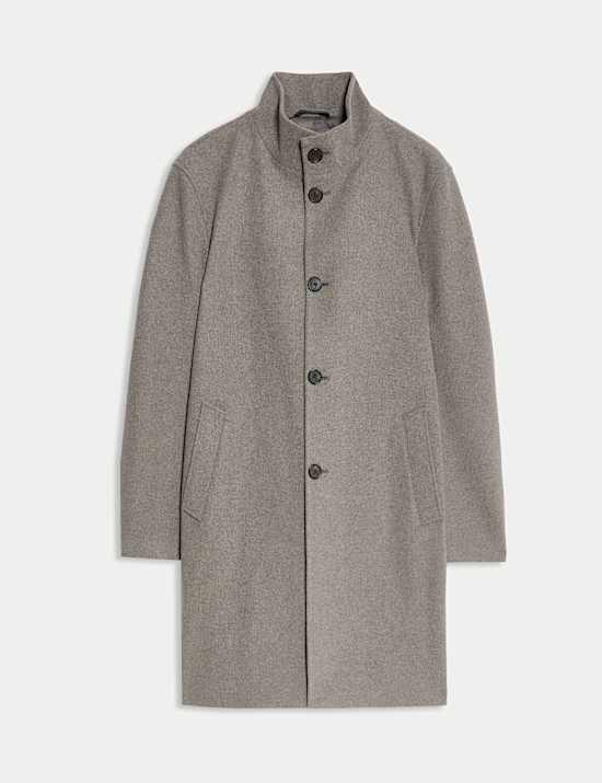 Funnel Neck Overcoat