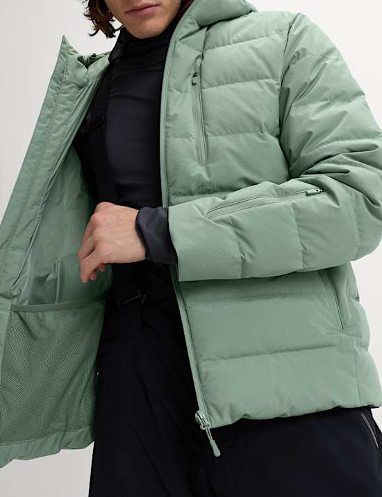 Feather and Down Ski Puffer Jacket