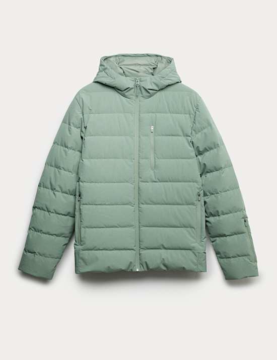 Feather and Down Ski Puffer Jacket