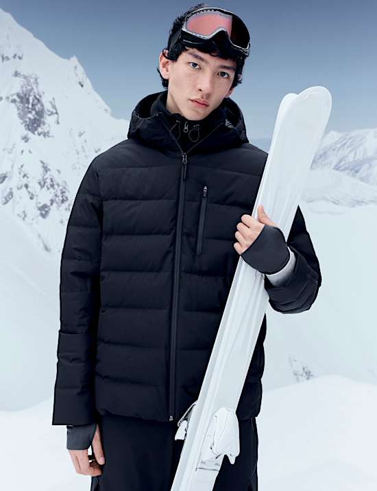 Feather and Down Ski Puffer Jacket