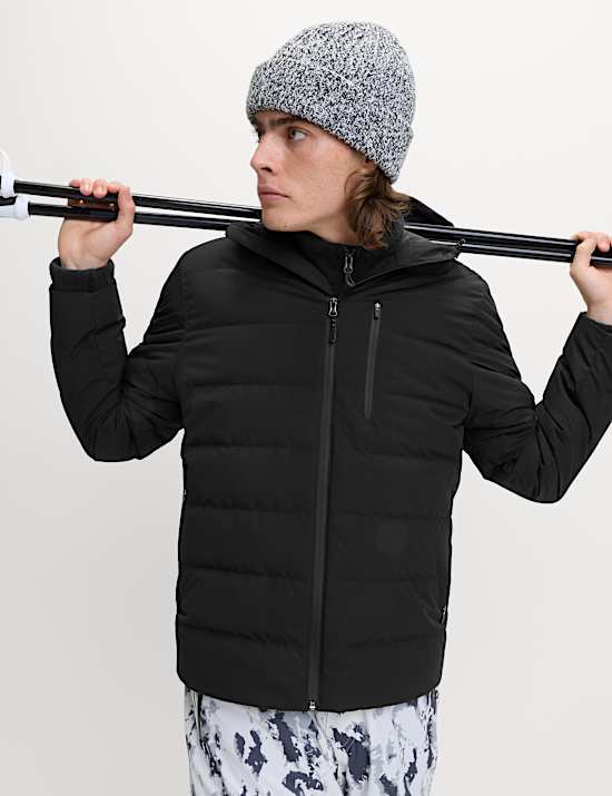 Feather and Down Ski Puffer Jacket