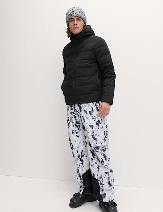Feather and Down Ski Puffer Jacket