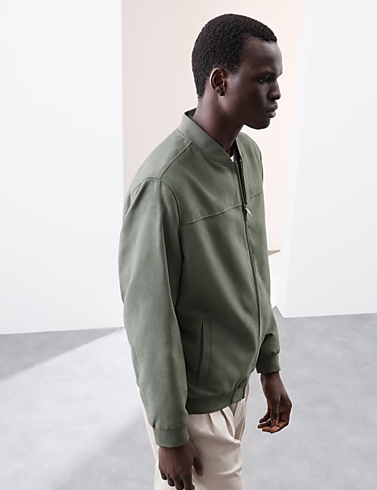 Τζάκετ σε στυλ bomber από απομίμηση σουέντ