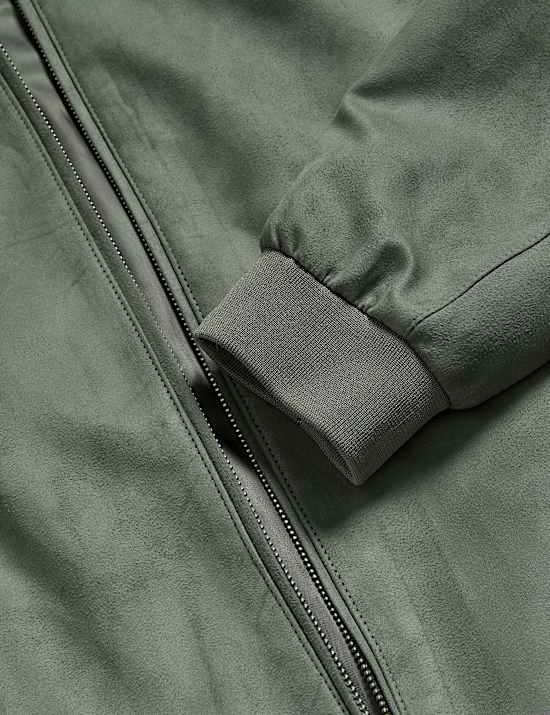 Τζάκετ σε στυλ bomber από απομίμηση σουέντ