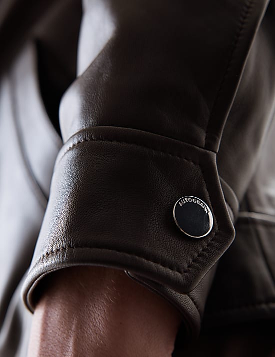 Δερμάτινο τζάκετ σε γραμμή Harrington