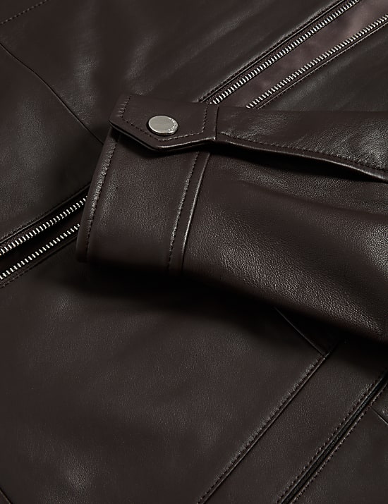 Δερμάτινο τζάκετ σε γραμμή Harrington