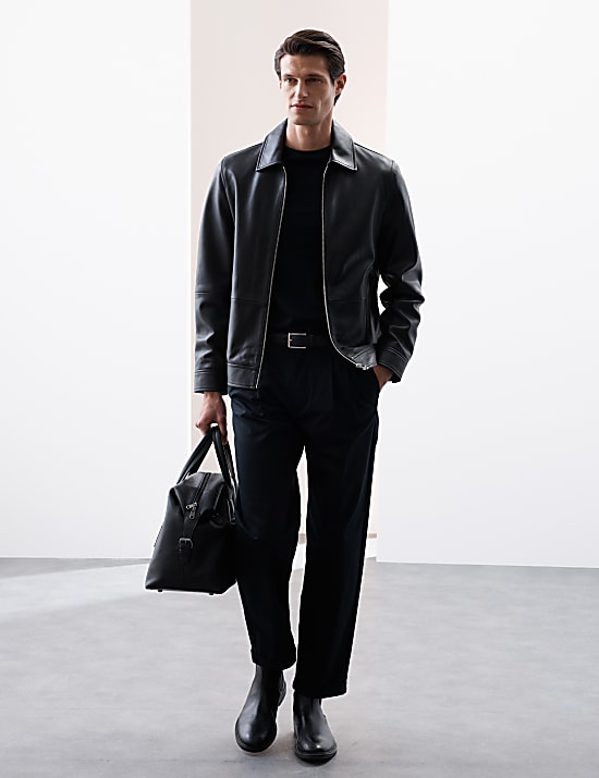 Leren Harrington-jasje