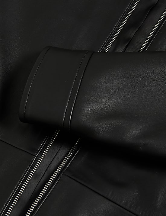 Leather Harrington Jacket