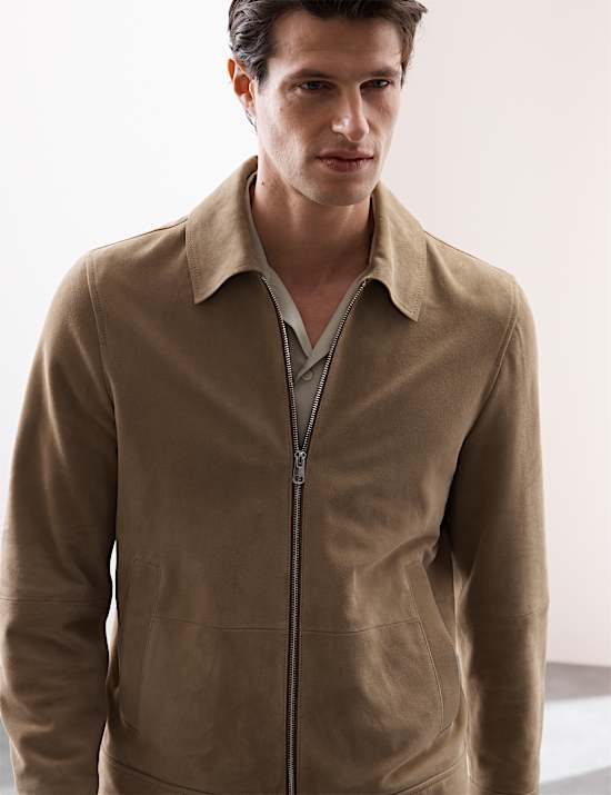 Suede Harrington Jacket