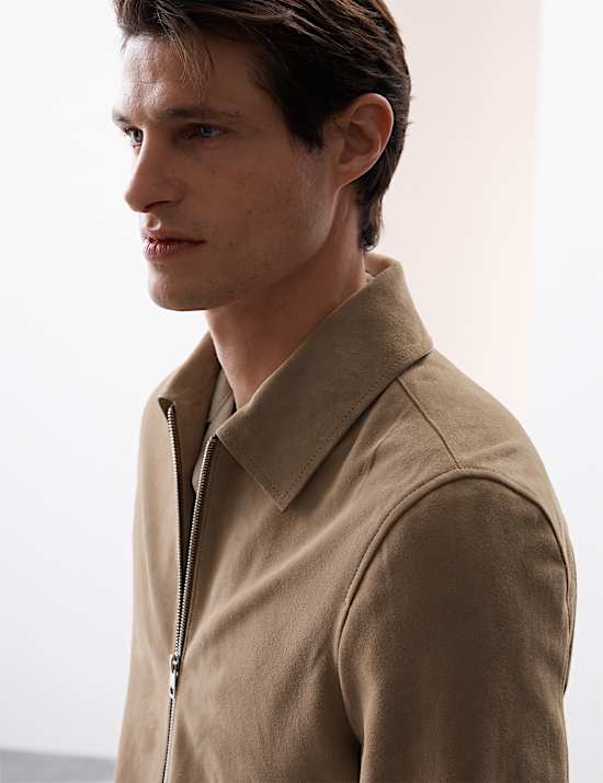 Suede Harrington Jacket