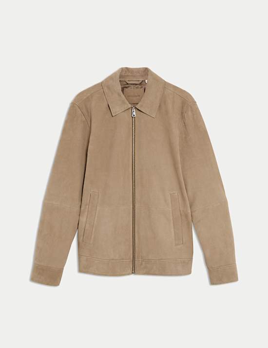 Suede Harrington Jacket