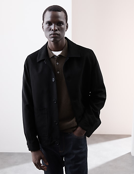 Τζάκετ Harrington από συνθετικό σουέντ