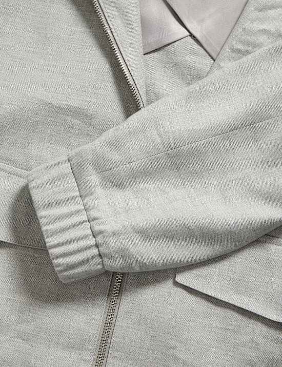 Italian Linen Miracle&trade; Bomber Jacket