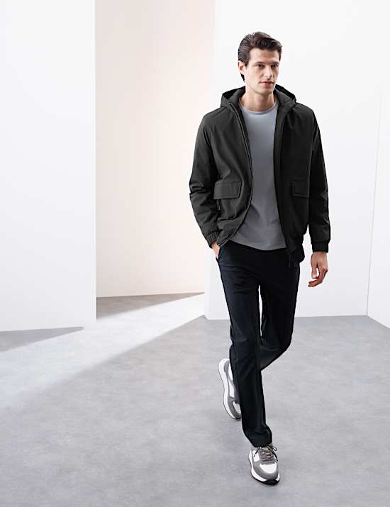 Padded Hooded Bomber Jacket