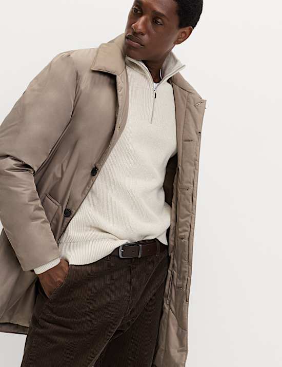 Shirt Collar Mac with Removable Bib