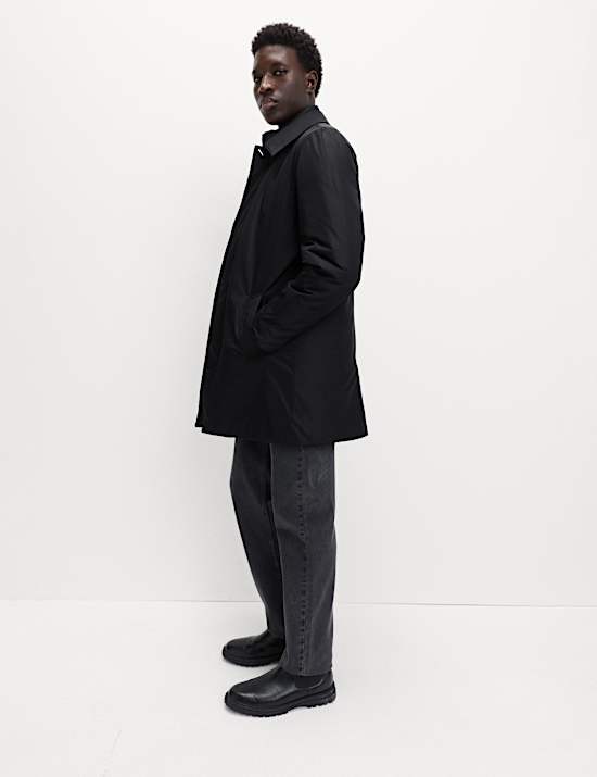 Shirt Collar Mac with Removable Bib