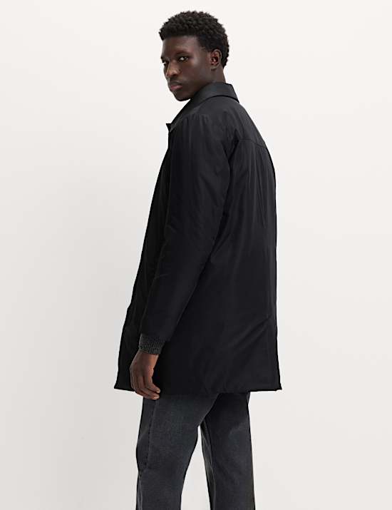 Shirt Collar Mac with Removable Bib