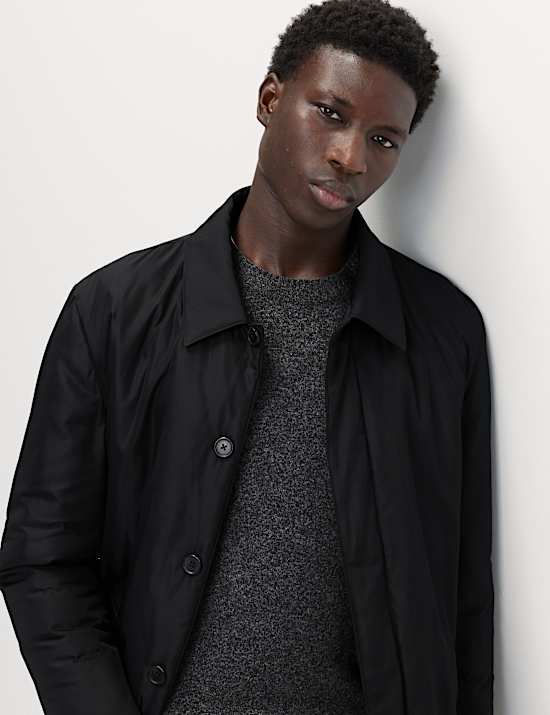 Shirt Collar Mac with Removable Bib