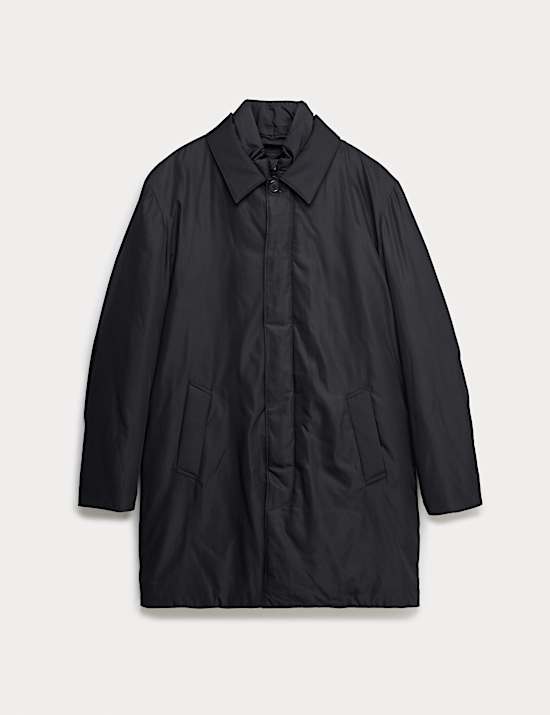 Shirt Collar Mac with Removable Bib