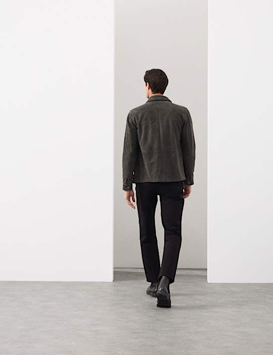 Lightweight Suede Overshirt Jacket