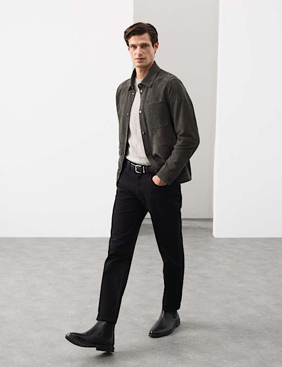 Lightweight Suede Overshirt Jacket