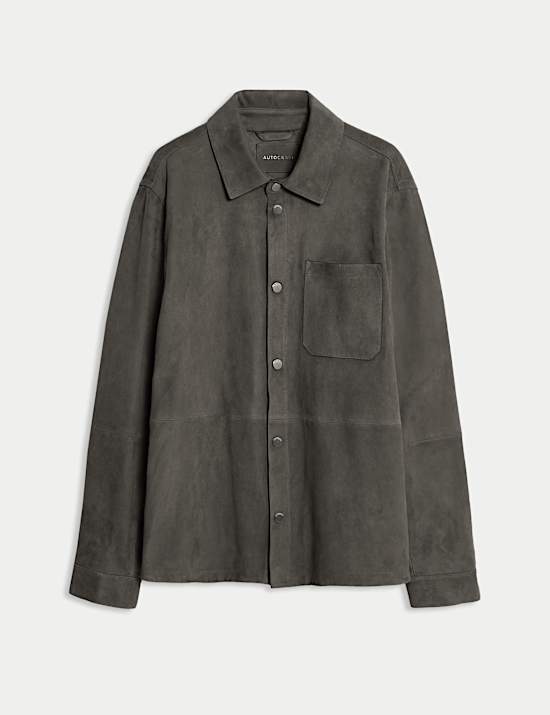 Lightweight Suede Overshirt Jacket