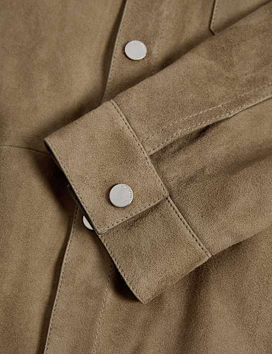 Lightweight Suede Overshirt Jacket