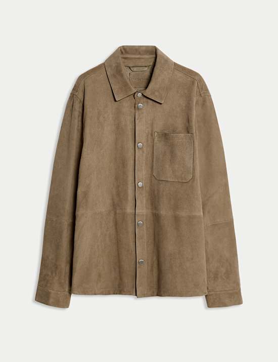 Lightweight Suede Overshirt Jacket