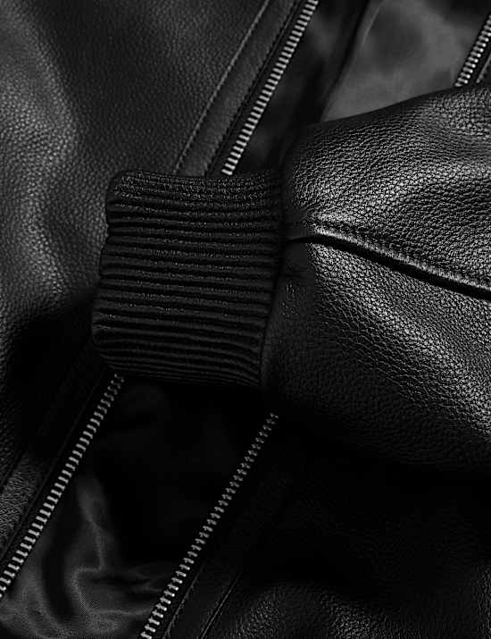 Δερμάτινο τζάκετ σε γραμμή Harrington