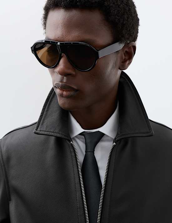 Leather Harrington Jacket