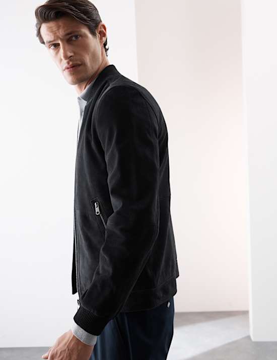 Suede Bomber Jacket