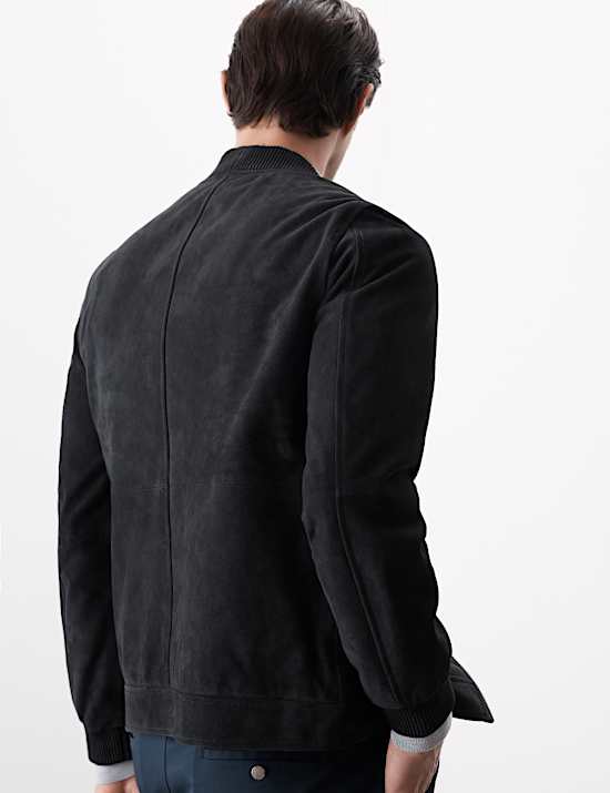 Suede Bomber Jacket
