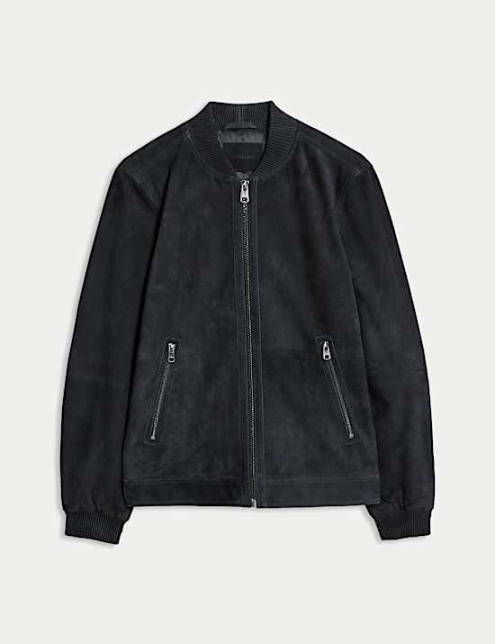 Suede Bomber Jacket