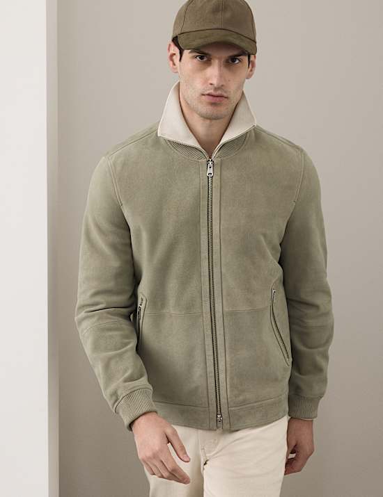 Suede Bomber Jacket