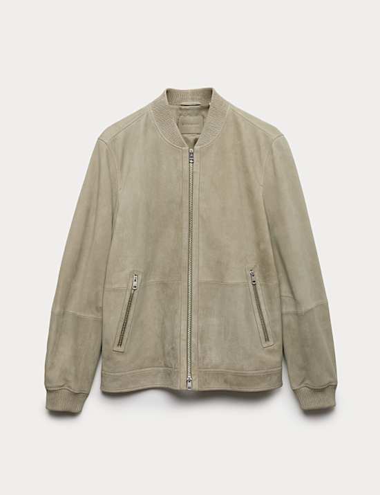 Suede Bomber Jacket